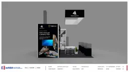 20x20 Peninsula booth design by Exhibit-Rentals